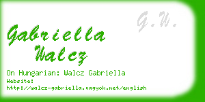 gabriella walcz business card